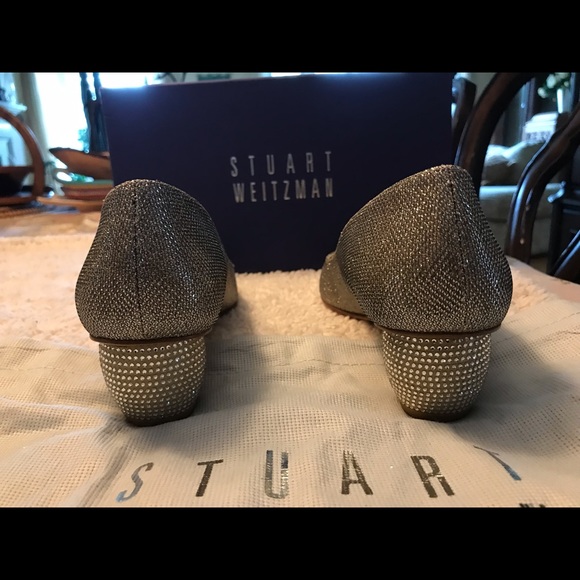 Stuart Weitzman Pocoglobe Platinum Noir Size 9N - Picture 10 of 13